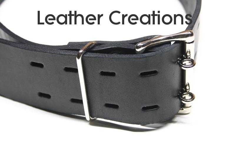 Custom double tongue slot lock bondage strap